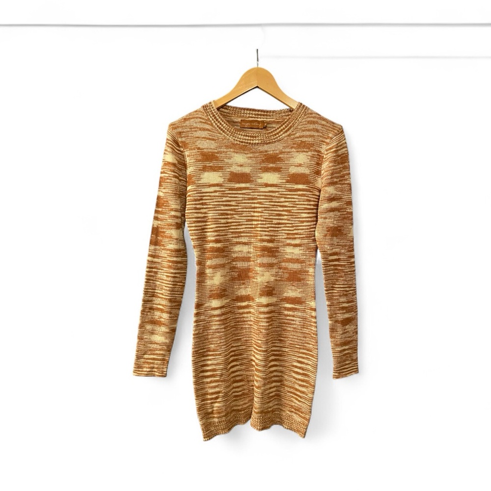 Rust Long Sleeved Sweater Dress - Picture 2 of 3